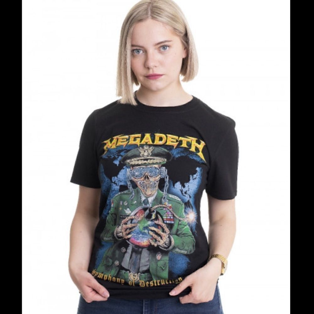 Megadeath Vic With Earth Bomb Band T-Shirt Size Medium